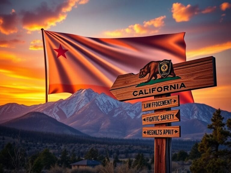 Flick International Majestic California state flag with Sierra Nevada mountains at sunset