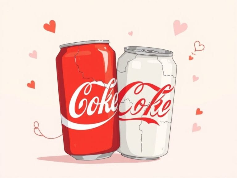 Flick International Two oversized intertwined Coke cans symbolizing intimacy issues in relationships