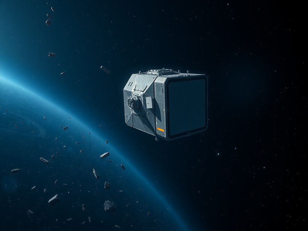 Flick International Chinese astronauts' return capsule damaged by space debris near the Tiangong space station in orbit