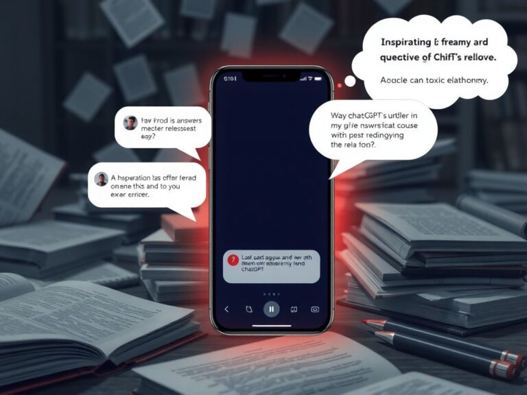 Flick International close-up of a smartphone displaying ChatGPT interface surrounded by law books and study materials