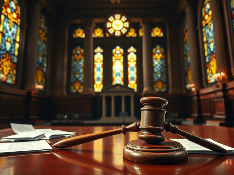 Flick International Ornate Supreme Court chamber with gavel and legal documents