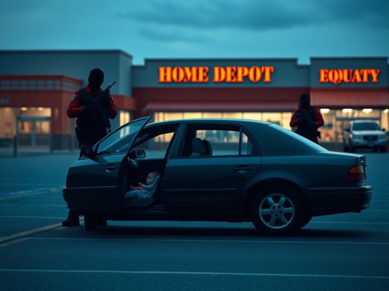 Flick International A deserted car with a child’s toy in the backseat, symbolizing the impact of law enforcement on families.