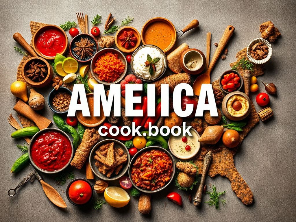 Flick International Vibrant cookbook cover featuring diverse dishes representing immigrant cultures