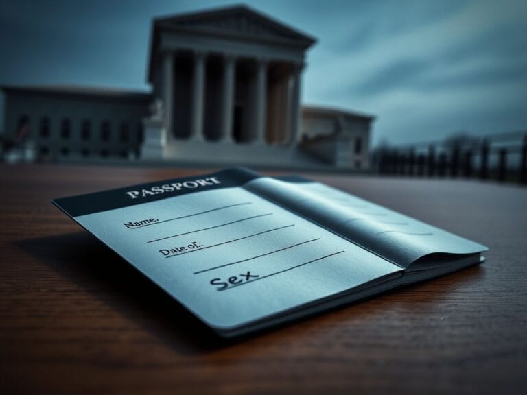 Flick International Close-up view of an open U.S. passport showcasing interior personal information sections