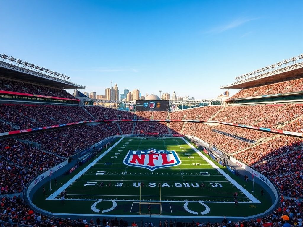 Flick International Aerial view of the Olympic Stadium in Berlin showcasing NFL excitement