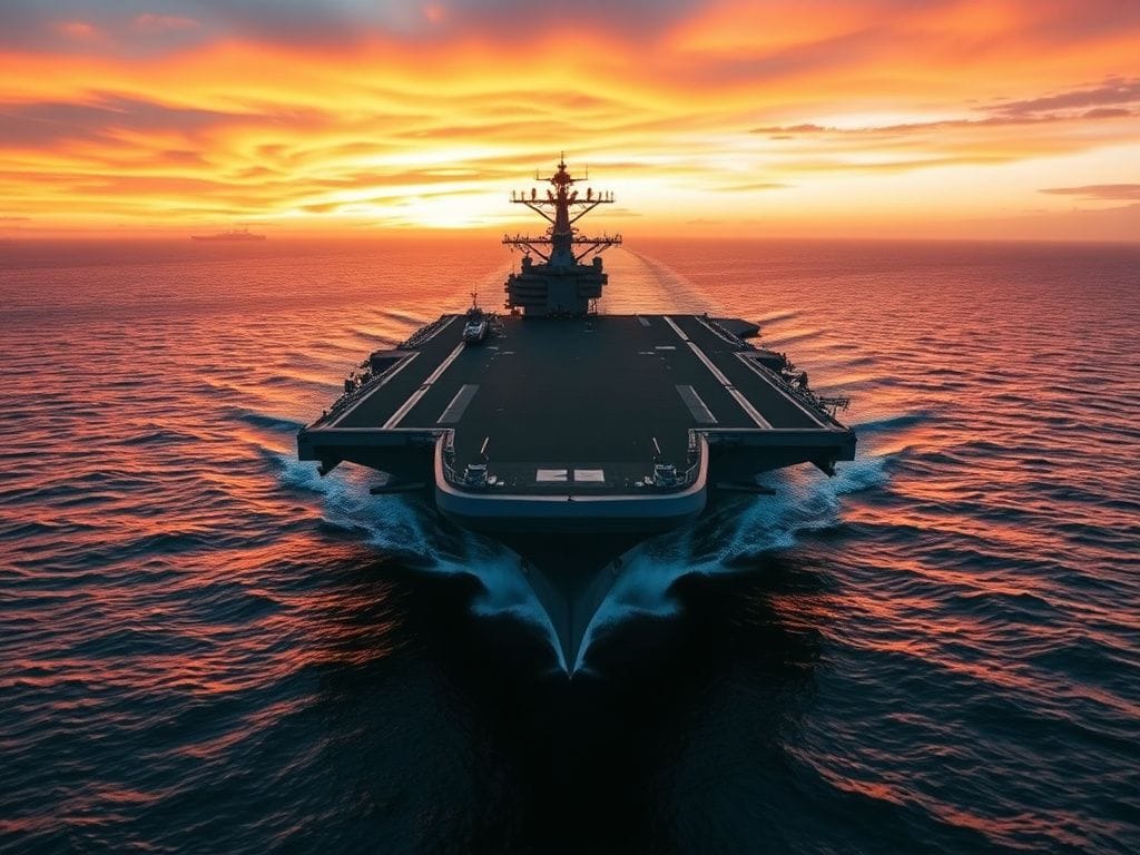 Flick International Aerial view of China's third aircraft carrier, Fujian, navigating the Indo-Pacific Ocean