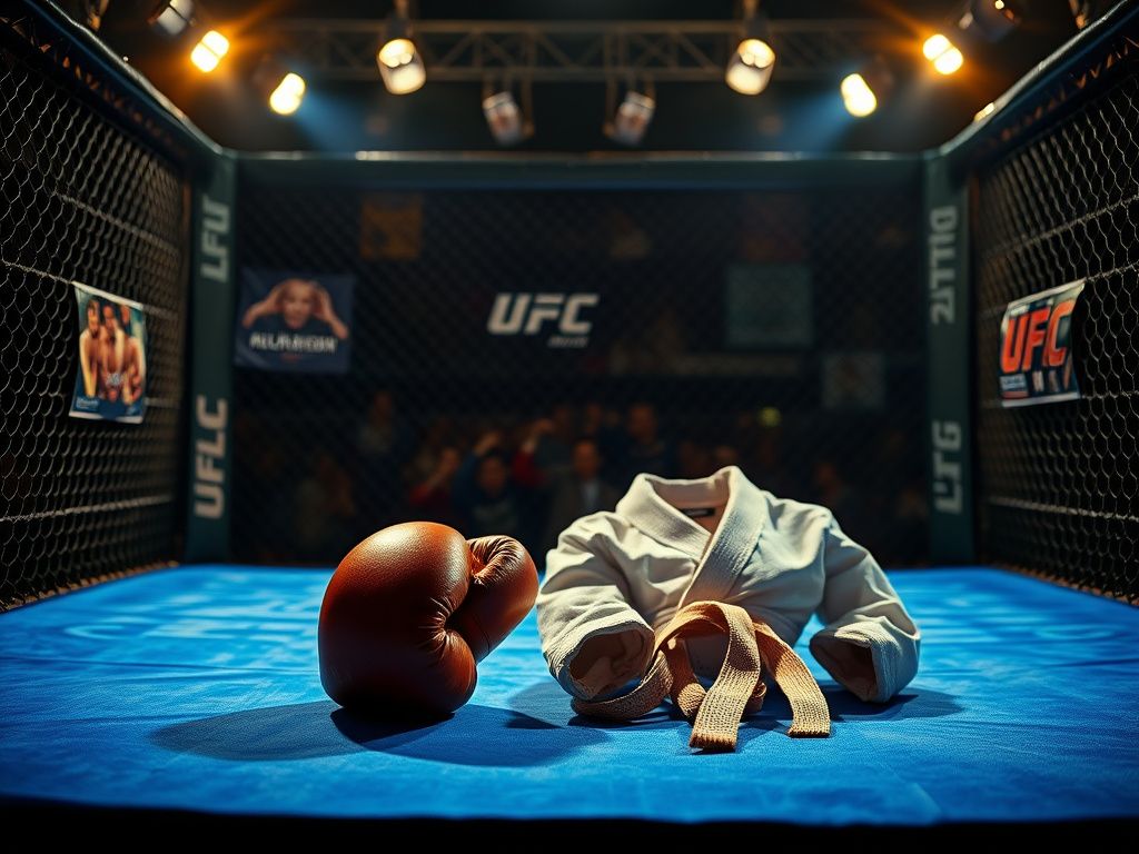 Flick International Ronda Rousey prepares for a match inside the MMA cage, showcasing her combat sports legacy.