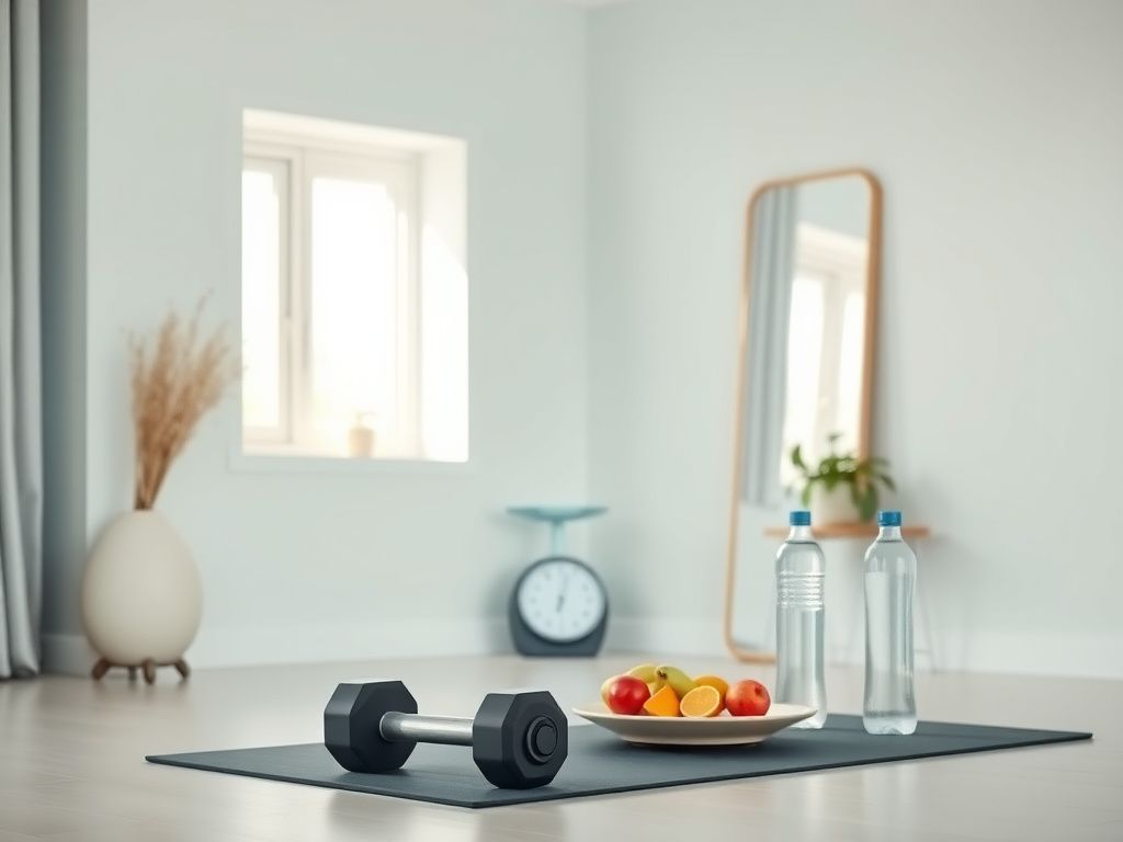 Flick International Serene home gym setup with exercise equipment for health and wellness