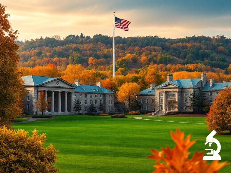 Flick International Serene view of Cornell University’s historic campus showcasing its iconic architecture and lush fall foliage