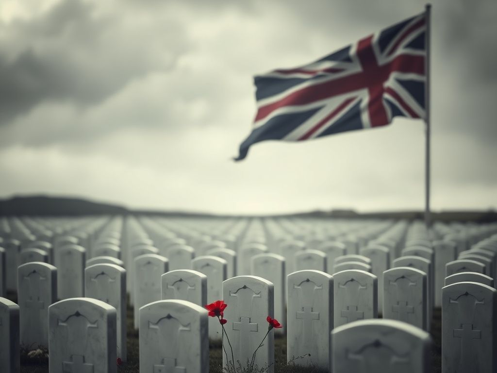 Flick International Military cemetery honoring fallen WWII soldiers with gravestones and blooming poppies