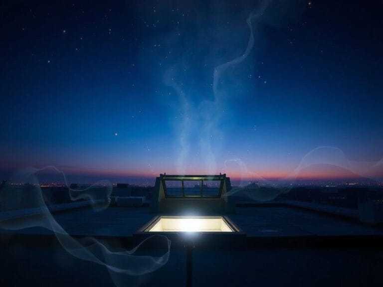 Flick International Dramatic rooftop scene depicting the mystical ambiance surrounding Dan Aykroyd's survival story