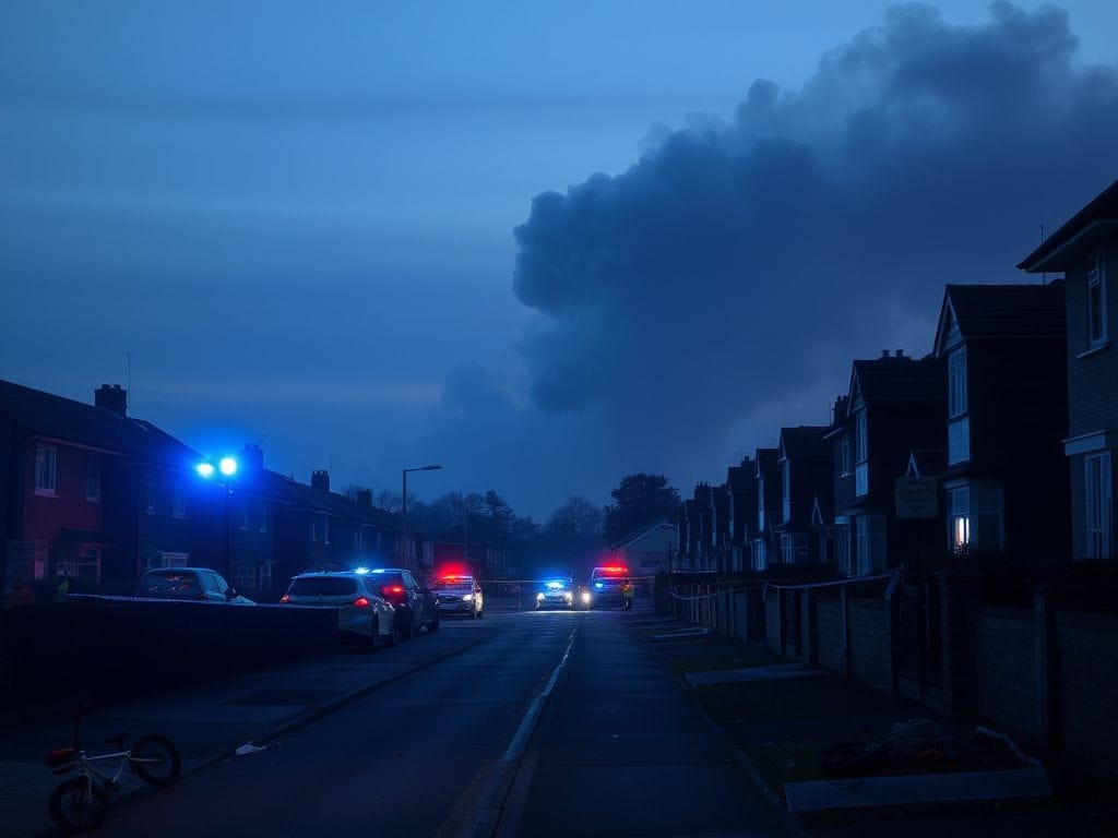 Flick International Evacuated homes in Derby, showing police presence and danger signs after explosives threat