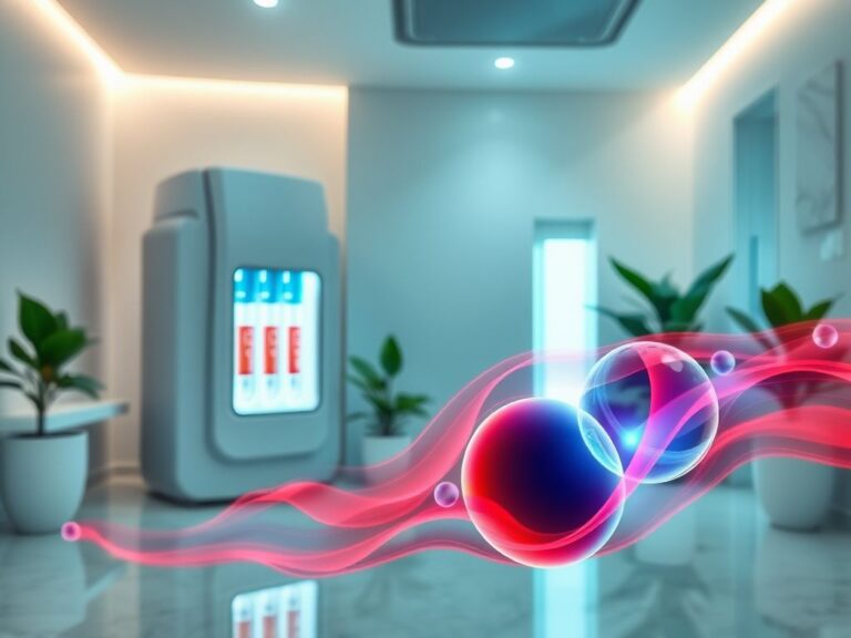 Flick International serene wellness clinic interior featuring advanced blood purification equipment