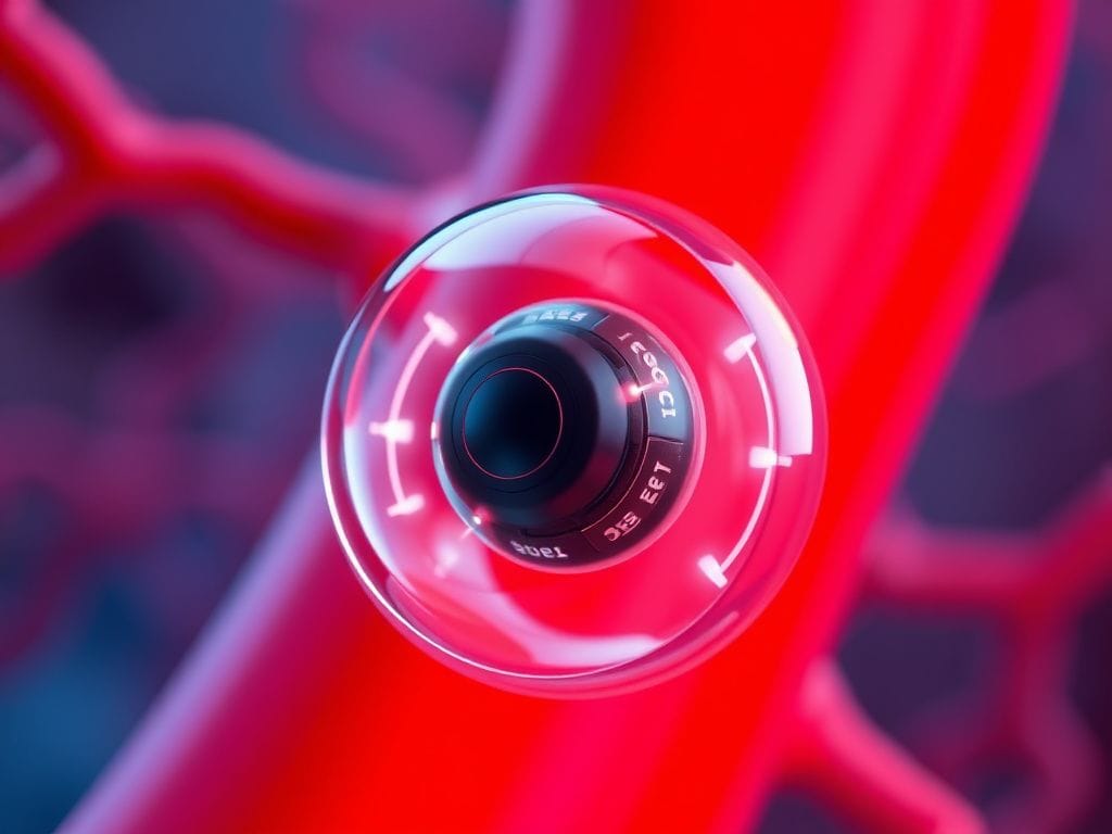 Flick International Close-up of a grain-sized robot designed for medical applications inside a translucent capsule