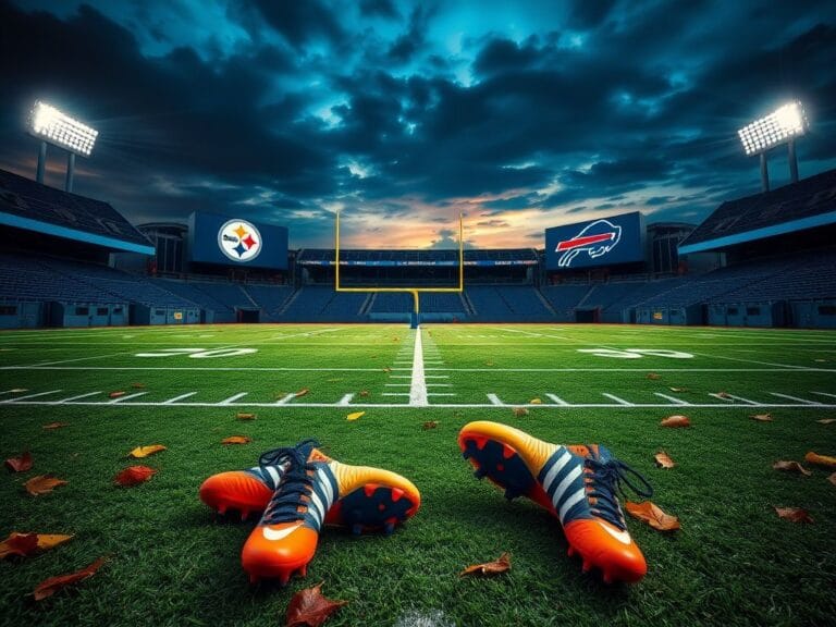 Flick International Dynamic football field scene with abandoned cleats