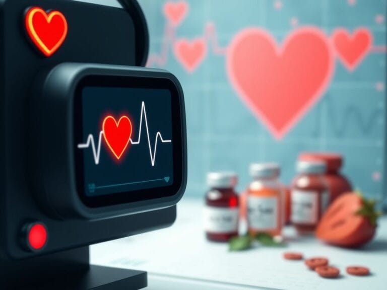 Flick International Close-up view of a heartbeat monitor displaying fluctuating heart rhythms