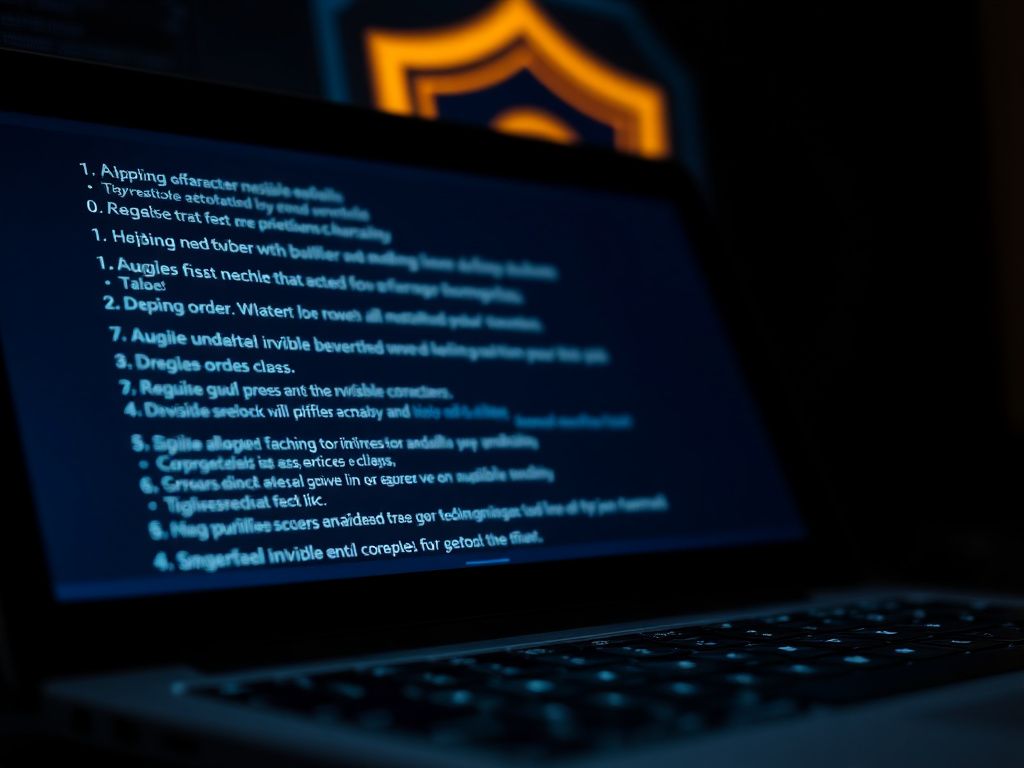 Flick International Close-up view of an email inbox on a laptop highlighting phishing email subject lines with hidden characters
