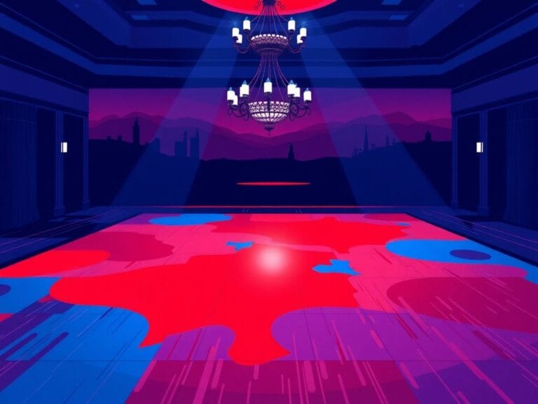 Flick International Illustration of a ballroom floor symbolizing a political dance between Republicans and Democrats in Tennessee