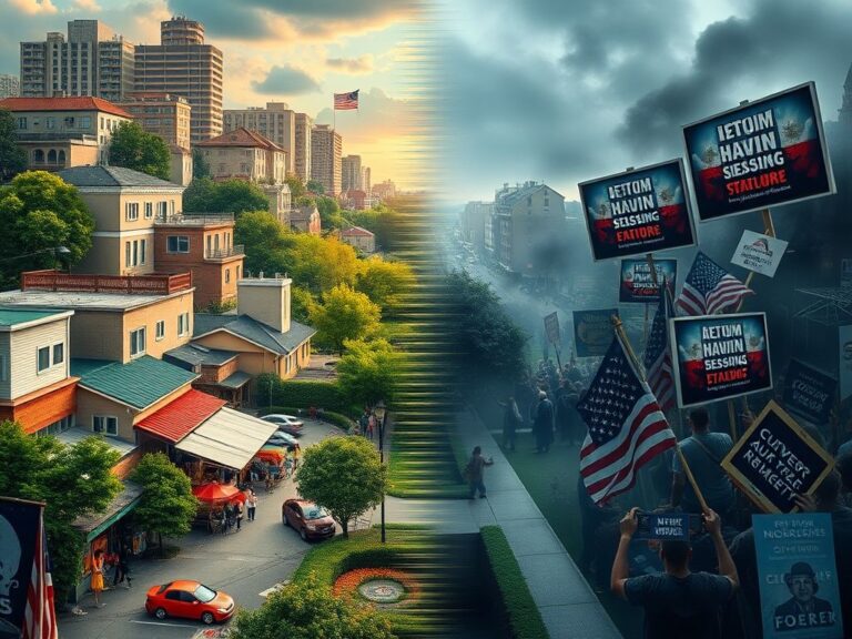 Flick International A dynamic representation of American political debate, contrasting affordability and safety with cultural conflicts.