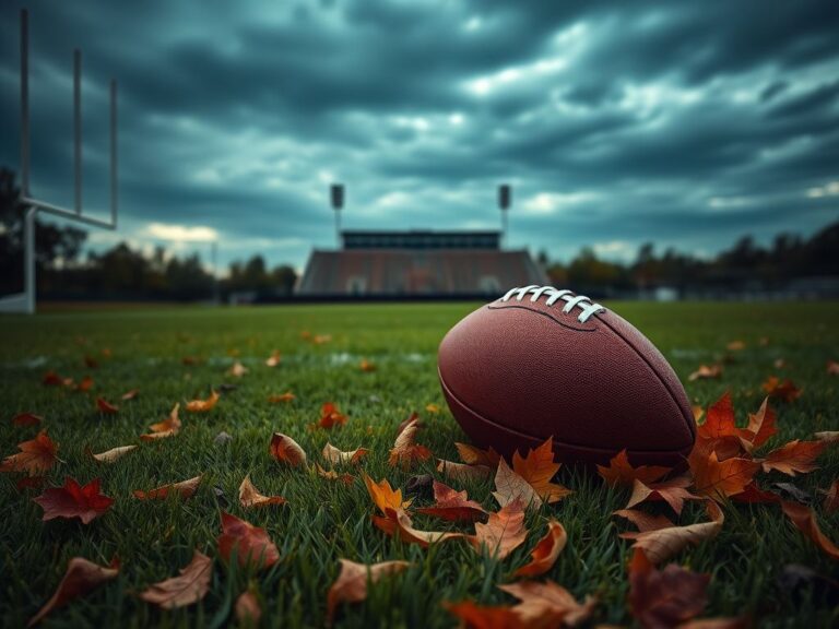 Flick International A solitary football resting on a lush green field, symbolizing contemplation of a player's career decisions.