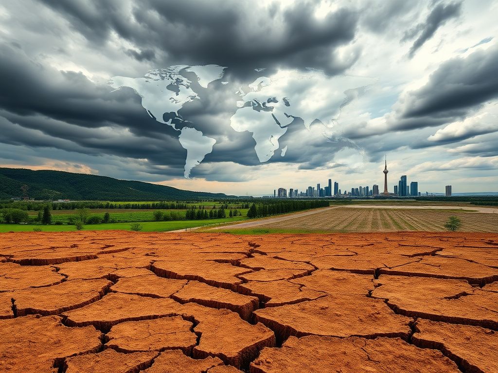 Flick International Cracked earth surface illustrating the impact of climate change on agriculture and economy