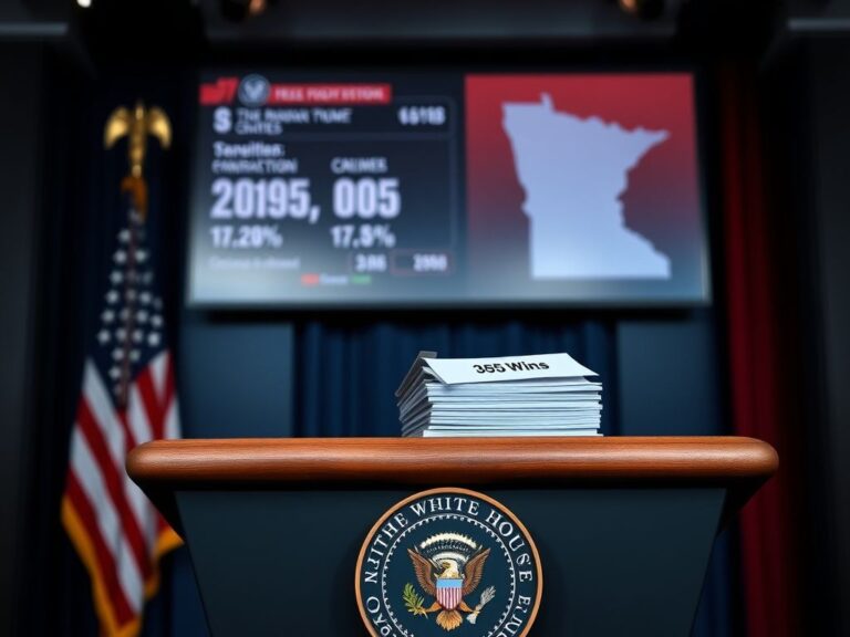 Flick International Presidential podium with the iconic seal during a White House press briefing