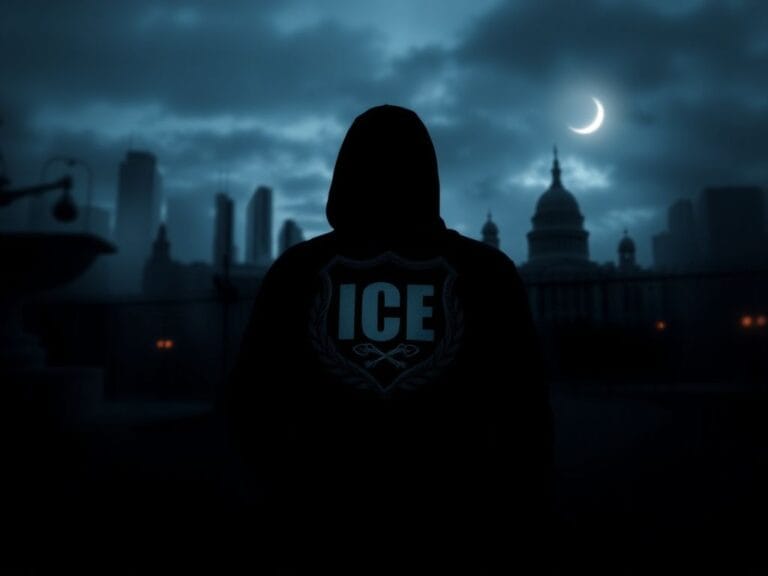 Flick International Ghostly silhouette of a cityscape representing law enforcement and sanctuary cities