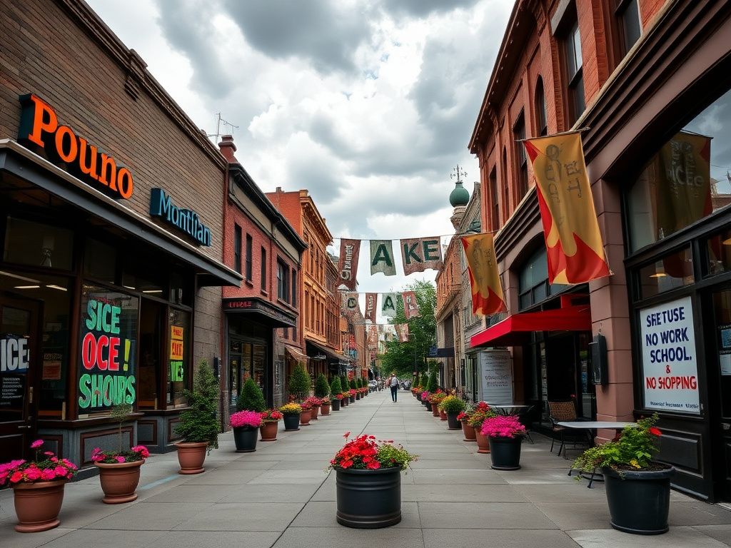 Flick International A street scene in downtown Minneapolis during an economic blackout protest against ICE enforcement