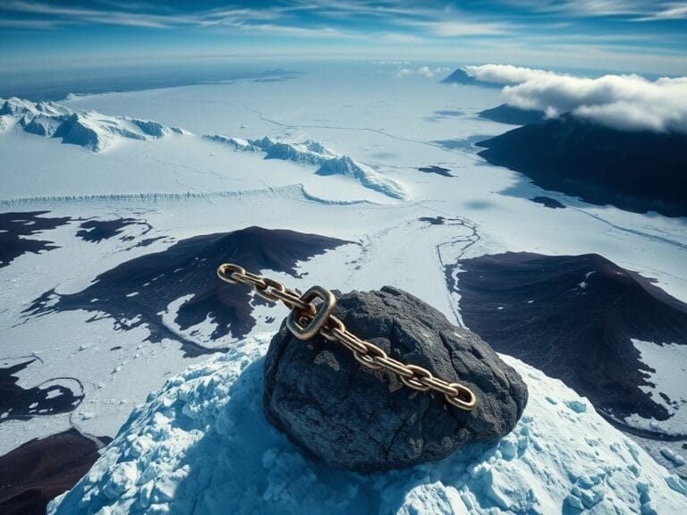Flick International Aerial view of Greenland's icy landscapes and melting glaciers