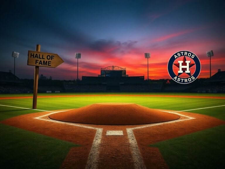 Flick International Dramatic baseball diamond under twilight with empty pitcher's mound