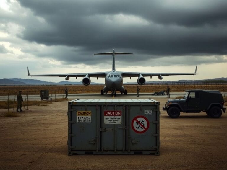 Flick International Military cargo plane transporting cartel members under heavy guard