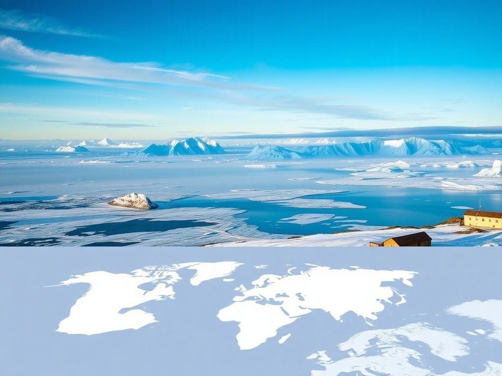 Flick International Panoramic view of Greenland's rugged landscape with icebergs and glaciers