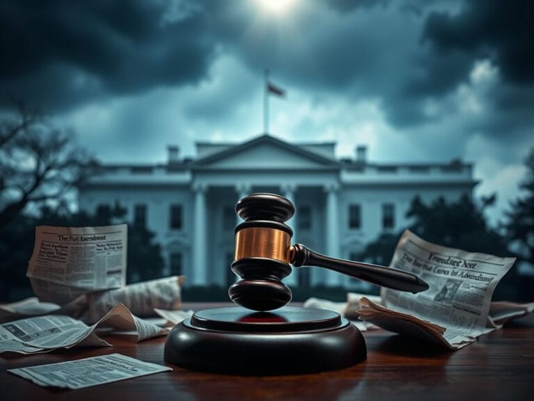 Flick International Gavel on a wooden desk representing justice in a political context