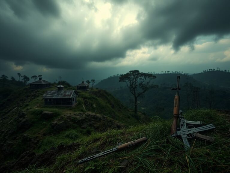 Flick International Dramatic landscape of northwestern Nigeria depicting rugged terrain and storm clouds