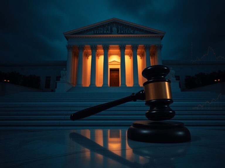 Flick International Grand entrance of the U.S. Supreme Court with a large gavel symbolizing justice