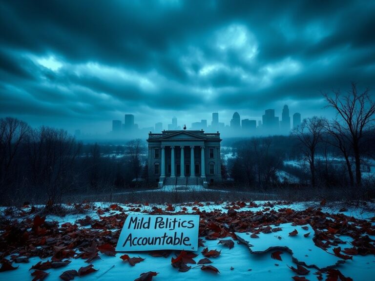 Flick International Dramatic winter landscape of Minnesota symbolizing political tension and unrest