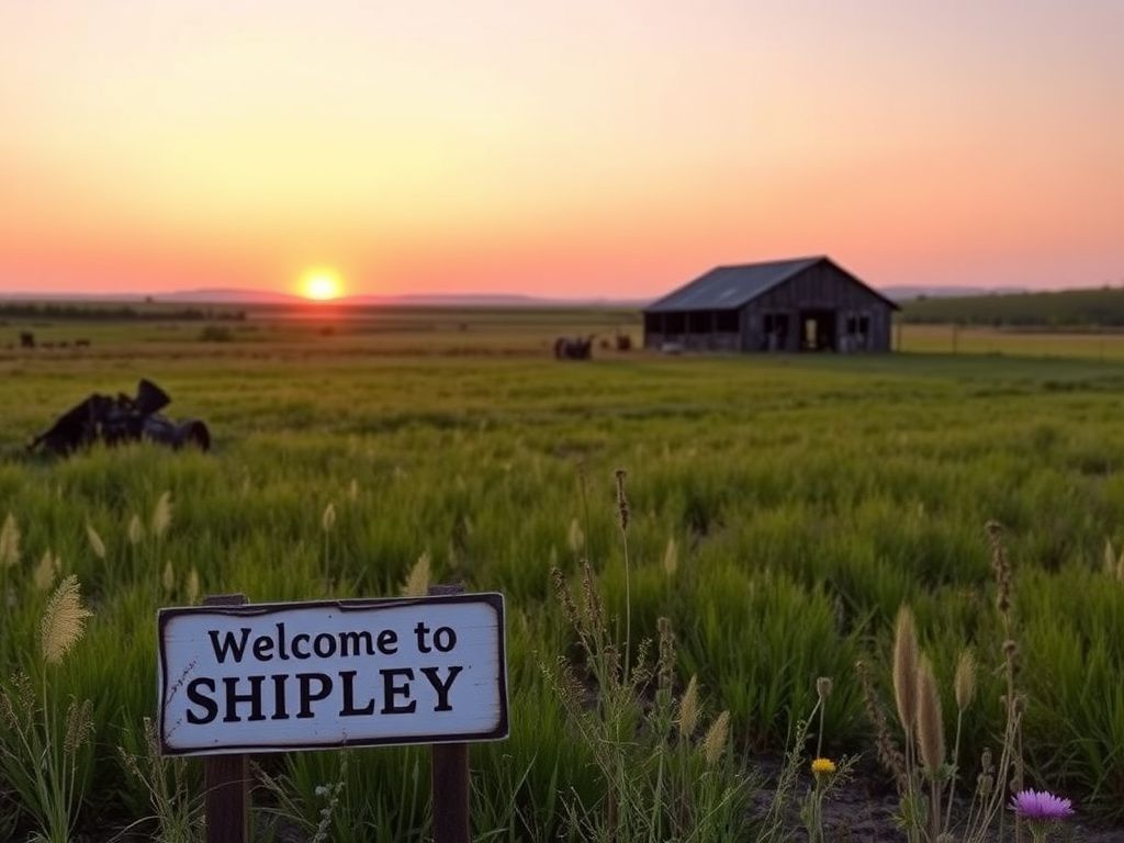 Flick International Serene ranch landscape at dusk with charred remnants from a recent fire