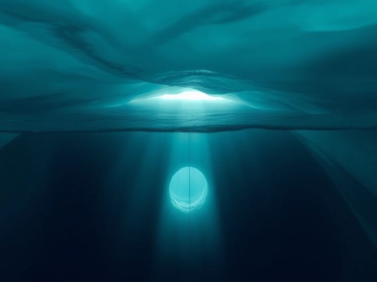 Flick International Underwater scene of a diver's accident trapped under ice in the North Pole