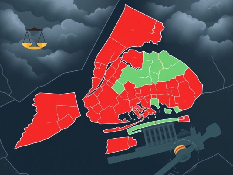 Flick International Artistic representation of New York City's Republican congressional district map