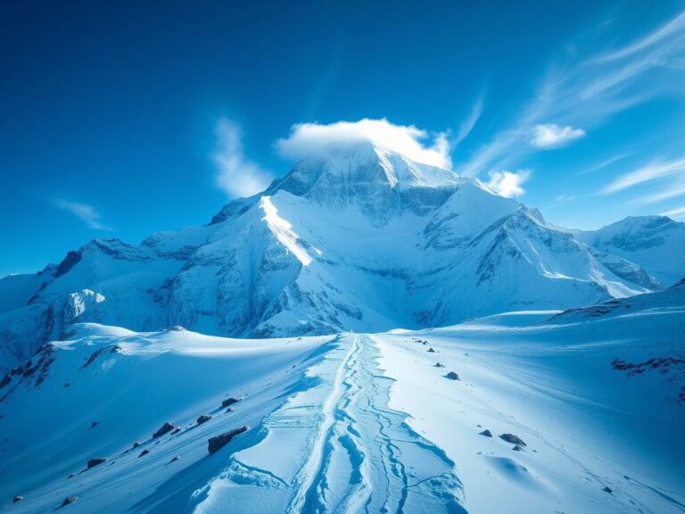 Flick International A breathtaking aerial view of Mount Everest showcasing its snow-covered peaks and rugged terrain