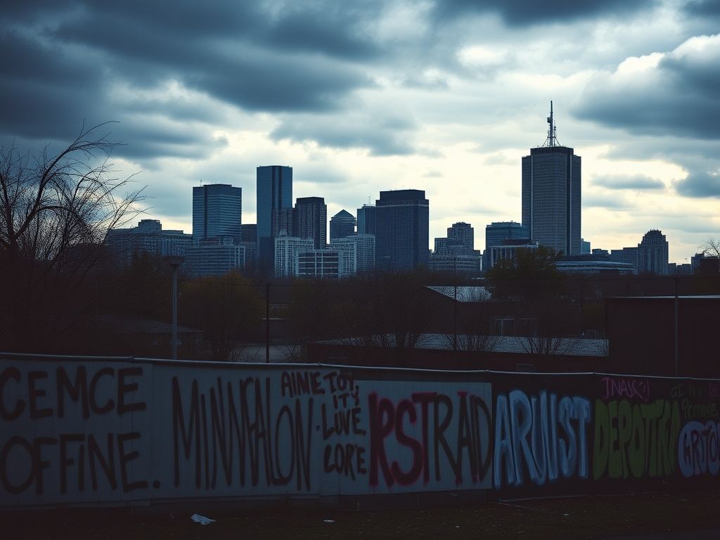 Flick International A graffiti-covered wall in Minneapolis symbolizing resistance against ICE raids
