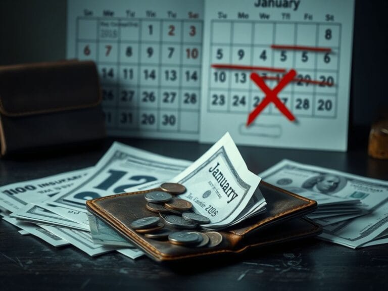 Flick International Weathered wallet surrounded by bills and health insurance documents illustrating financial struggle