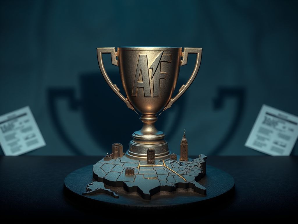 Flick International Metallic trophy showcasing futuristic design for Trump's FBI probe celebration