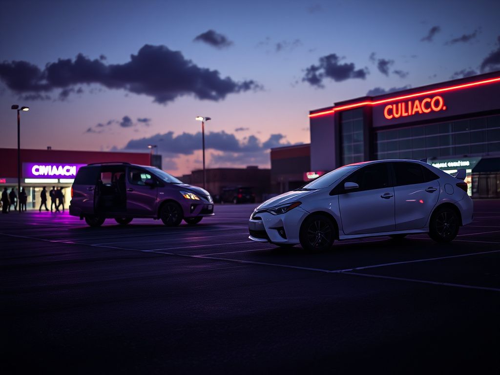 Flick International A desolate parking lot outside a mall in Culiacán, Mexico, capturing the tense moments following the kidnapping of Nicole Pardo Molina.