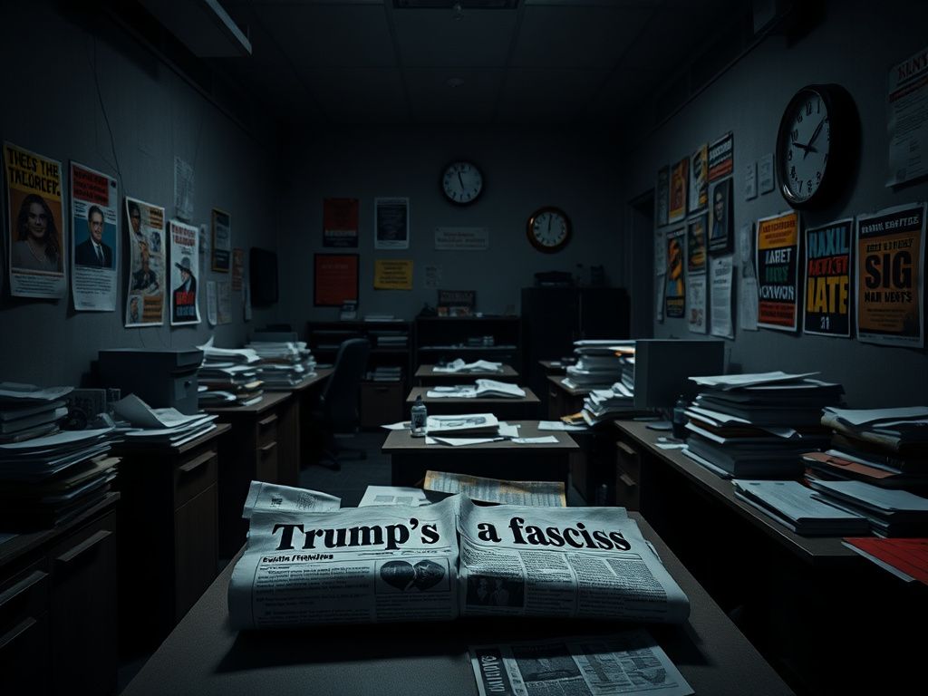 Flick International Dark office environment illustrating toxic culture within teachers union