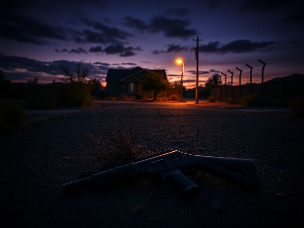 Flick International Deserted suburban street in Maricopa County at twilight