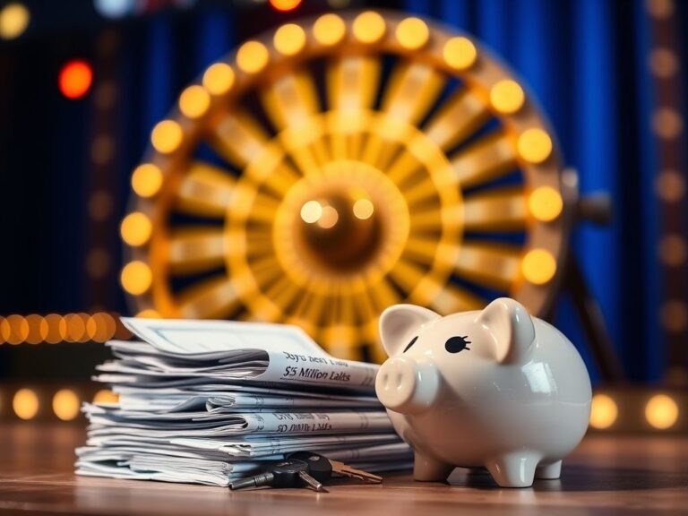 Flick International Close-up of a shimmering gold game show prize wheel symbolizing excitement and dreams