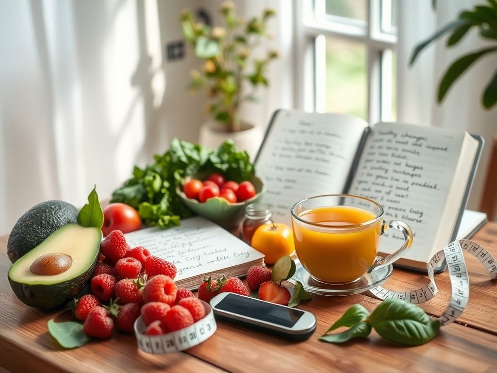 Flick International Colorful still-life of fresh fruits and vegetables promoting healthy eating