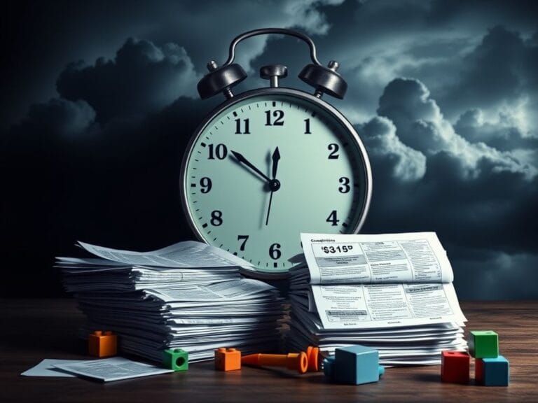 Flick International Abstract representation of a clock indicating urgency in childcare fraud scandal