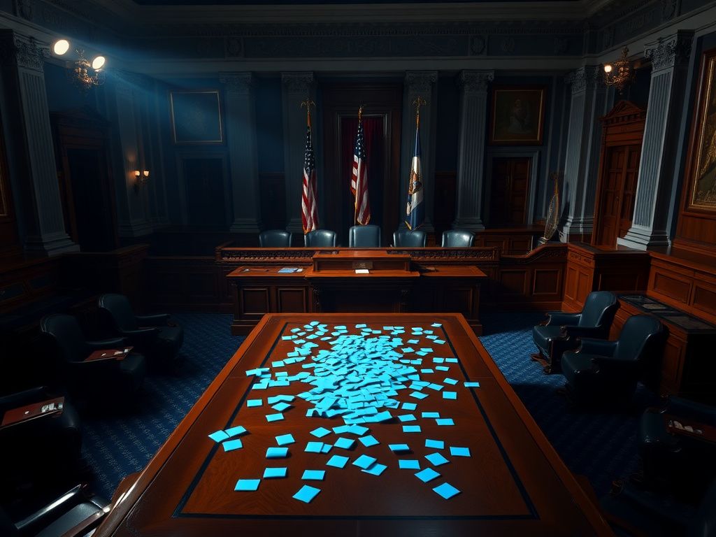 Flick International Empty Senate chamber highlighting the blue slip tradition controversy